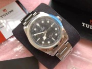 帝舵碧湾79540自动机械男表  表径41mm，精钢材质 整表99新成色