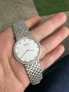 豪门世家 18k全白金 编制表带（制作工艺复杂）原钻大钻圈 石英动力 新款狗头印记