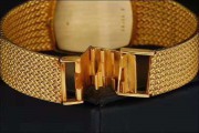 爱彼 18K黄金 黑面 原镶钻 手动机械男表 腕周180mm  