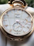BOVET 播威 始于1822年  18K玫瑰金  白色瓷面   手工雕花摆砣  