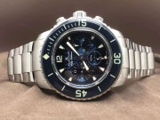 宝珀5085FB-1140-71B，五十噚系列，最热门的蓝圈蓝面，45MM口径