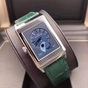 积家翻转3958420 手动机械  一表两用  钢壳皮带月相双时区18年全套附件 