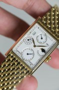 万国 18K黄金 自动机械表 万年历功能 表径40X22mm 腕周20厘米左右 可拆卸表节 表链也能从表耳拆卸 整表120克左右 收来是原始品 刚做完机芯外观保养