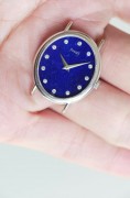 PIAGET 伯爵 宝石面 青金石面 18K白金 手动机械 女士腕表 全原装原始品 新表带马上就做好了 可以免费抛光达到99新 可以送礼