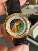 宝珀 BLANCPAIN 掐丝珐琅 马赛克 题材 天与地 28mm表径  手动机械 全套附件 表带还是原厂原装 基本没戴过 刚做好机芯保养