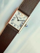 卡地亚must坦克隐藏限量款 Ref.1616 Art Deco must 925纯银表壳 独有乳白色盘面 搭配青花瓷罗马刻度 升华出一种视觉上的朦胧感 23X31mm中古大号款适合更多人群 难得一见极品美物