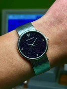 爱彼中古款，手动机械，18k白金材质，32mm表径，砂金石盘面～如宇宙星辰般呈现