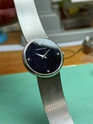 爱彼中古款，手动机械，18k白金材质，32mm表径，砂金石盘面～如宇宙星辰般呈现