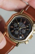 初代丹尼尔·罗斯 DANIEL ROTH 18K玫瑰金 很稀缺的黑面  尺寸41X38mm 原始品95新以上 带空白保卡