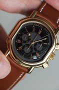 初代丹尼尔·罗斯 DANIEL ROTH 18K玫瑰金 很稀缺的黑面  尺寸41X38mm 原始品95新以上 带空白保卡