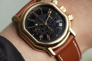 初代丹尼尔·罗斯 DANIEL ROTH 18K玫瑰金 很稀缺的黑面  尺寸41X38mm 原始品95新以上 带空白保卡