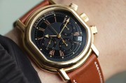初代丹尼尔·罗斯 DANIEL ROTH 18K玫瑰金 很稀缺的黑面  尺寸41X38mm 原始品95新以上 带空白保卡