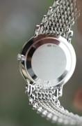 PP PATEK PHILIPPE 百达翡丽5022g  整表18k白金 圣伯纳狗头印记 2010年左右的款式 手动机械 宝玑字 宝玑针 表径33mm Cal.215机芯 腕周195mm以上 可以拆卸表节调节长度 有4节可以拆 表带为实心18K金很皮实又灵活舒适 制作很费工夫 链带表的巅峰作品 公价45万左右 款式稀缺 单表没附件 原始品95新以上 可以免费抛光到99.9新