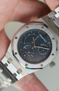 AP 爱彼 AUDEMARS PIGUET 爱彼25730ST  克莱因蓝 跟朗格的蓝如出一辙 36mm表径 190左右腕周  表带表壳比最新款薄了不少 一块尺寸比例跟舒适度做到极致的爱彼皇家橡树 戴过这个尺寸的 其他尺寸就没有舒适可言了
