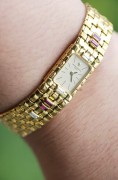 VC 江诗丹顿 Vacheron Constantin 编织带 石英机芯 女士腕表 男士可当手链 17.5厘米腕周 原镶钻石