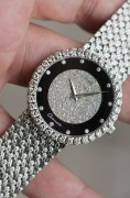 PIAGET 伯爵 整表18K白金表圈表盘全原镶钻 石 自动机械表 麦穗纹编织表带 34mm表径  腕周扣起来18cm  重量100多克 原价60万左右 现在好价出