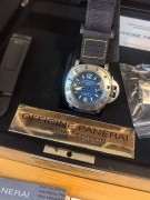 沛纳海PAM00087，T面，蓝盘，1000米防水，限量500只，全套大盒子，好几年都遇不到的好东西