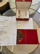 卡地亚W2620031，石英机芯   18K玫瑰金八角形表冠，镶嵌一颗蓝宝石  18k玫瑰金表壳/表带/表扣  全网唯一现货，其表带设计更为独特