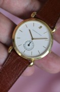 AP 爱彼 AUDEMARS PIGUET 18K黄金 水滴表耳 手动机械表 日历功能 表径32mm 稀缺款