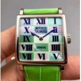 罗杰杜彼（豪爵），34*34MM表径，18K白金表壳表扣（等于圆形39MM）  全套附件齐全公价20万以上
