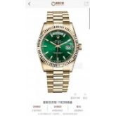 ROLEX 118238黄金DD，2019年极品大全套，表带全长，36mm表径，停产绿面
