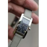 ¥28000 卡地亚美国坦克灰色特殊盘面 W2605129 白金材质石英机芯 表径19X35mm 原装白金折叠扣