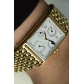 万国 18K黄金 自动机械表 万年历功能 表径40X22mm 腕周20厘米左右 可拆卸表节 表链也能从表耳拆卸 整表120克左右 收来是原始品 刚做完机芯外观保养