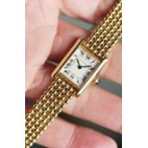 Cartier Tank 卡地亚坦克 石英女表 搭了原厂18K金珠表带 腕周15CM左右 可拆卸表节调节表带长度 表耳处也可以拆卸金带换皮带 做珠宝的来做金带不要太厉害