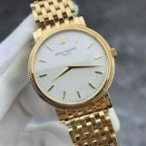 百达翡丽古典表系列5120/1J-001，18K黄金材质，表径35mm，巴黎钉饰表圈，银白色表盘，简洁大两针，透底自动机械，珍珠陀，公价318600，现货好价分享💰