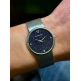 爱彼中古款，手动机械，18k白金材质，32mm表径，砂金石盘面～如宇宙星辰般呈现