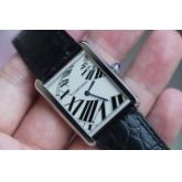 卡地亚 钢琴面 Cartier solo ref. 3169  27x35mm的大号尺寸 石英机芯